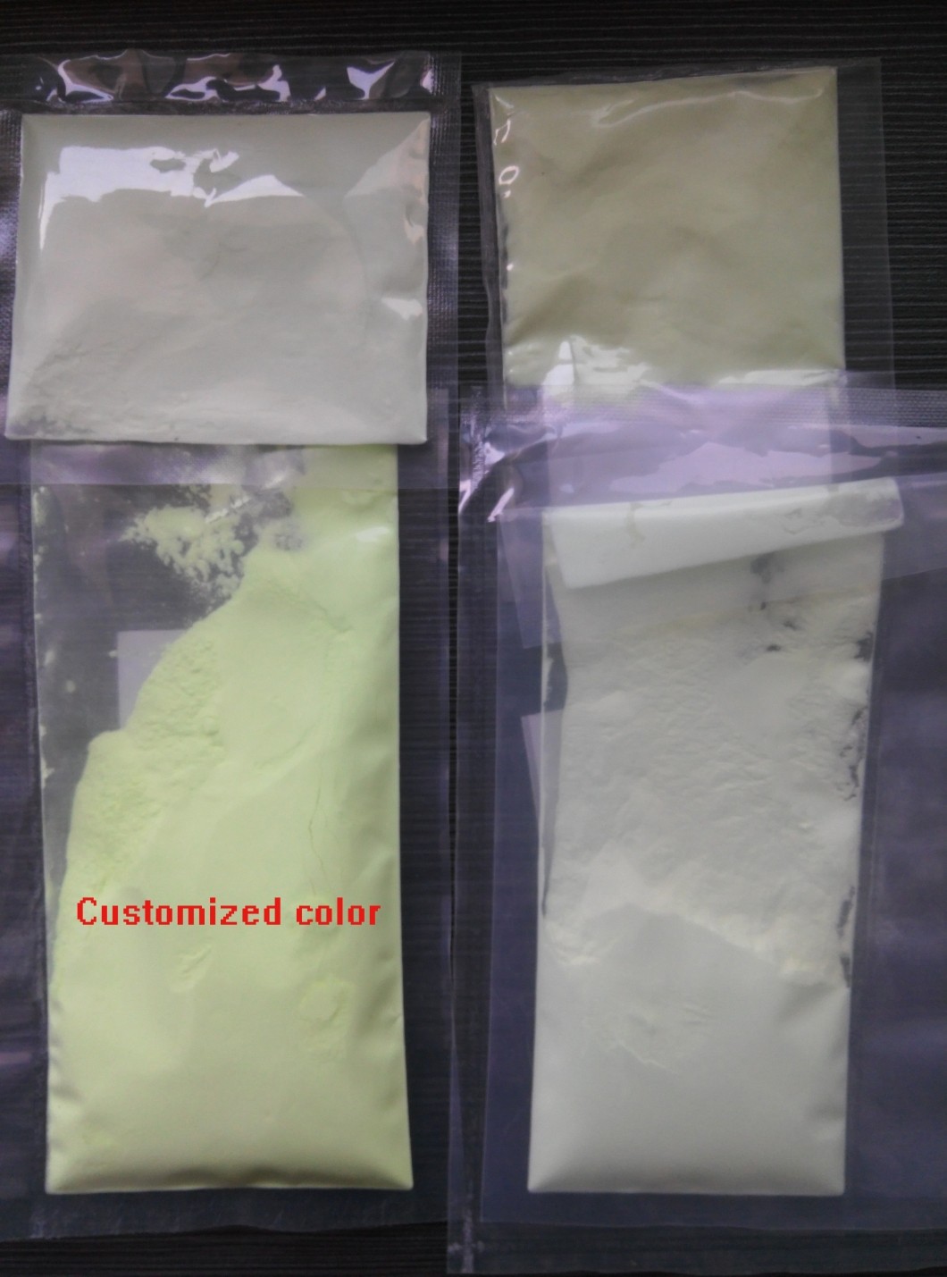 Can the surface color of Photoluminescent pigment be more green?